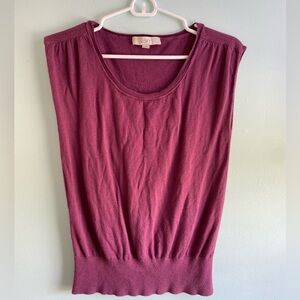 Magenta lightweight sleeveless top by LOFT; size XS
